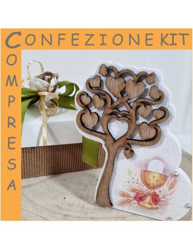 Bomboniere Comunione albero della vita eucarestia con strass