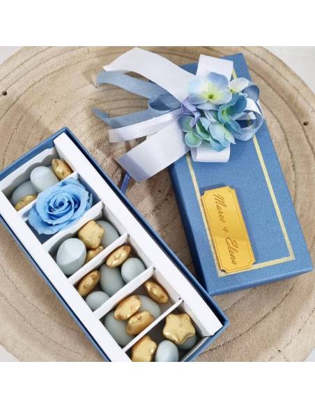 Bomboniere rosa stabilizzata personalizzate e complete per matrimonio