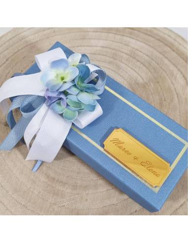 Bomboniere rosa stabilizzata personalizzate e complete per matrimonio