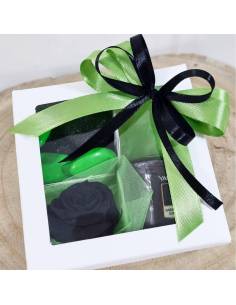 Candele bomboniere rosa stabilizzata nera per diciottesimo compleanno