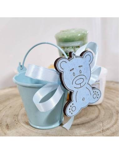 Bomboniere candele Yankee Battesimo bimbo portacandela orsetto