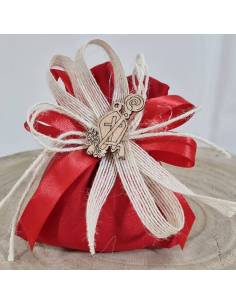 Sacchetti confetti Cresima con fiocco juta icona sacra