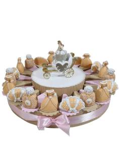 Torta bomboniere tema principessa completa offerta online