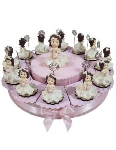 Torta porta bomboniere fai da te Comunione bimba portafoto