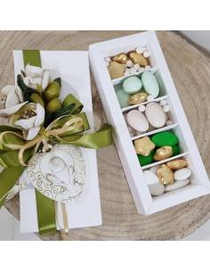 Bomboniere scatoline portaconfetti Comunione cuore pendente