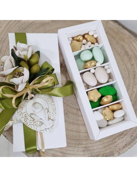 Bomboniere scatoline portaconfetti Comunione cuore pendente