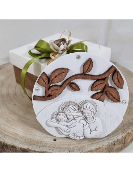 Bomboniere Sacra Famiglia su pietra leccese per Battesimo