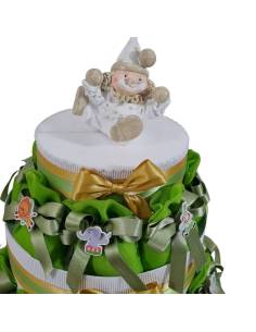 Torta bomboniere tema circo con sacchetti confezionati