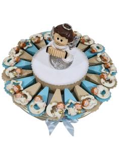 Torta bomboniere angeli calamite stellari completa