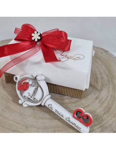 Bomboniere laurea chiave pietra leccese artigianale