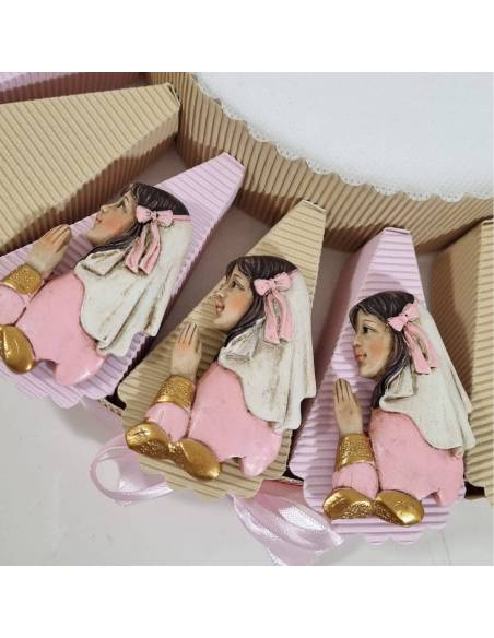 Torta di bomboniere Comunione femmina stile shabby