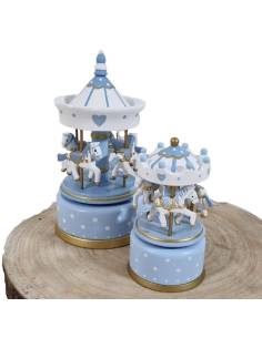 Bomboniere Battesimo carillon bimbo giostra cavalli