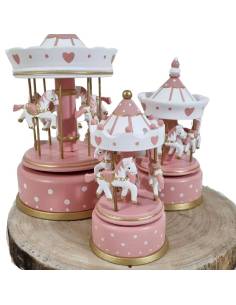 Bomboniere Battesimo carillon bimba giostra cavalli carillon| Sindy Bomboniere