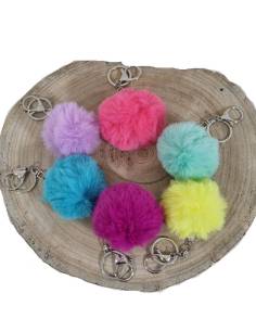 Bomboniere con portachiavi pon pon colorati