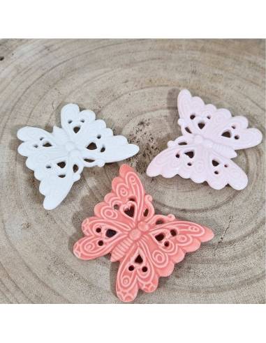 Farfalle ceramica bomboniere calamite colorate