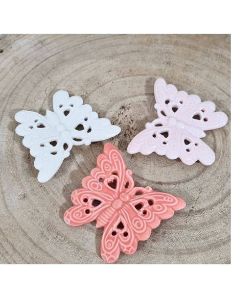 Farfalle ceramica bomboniere calamite colorate