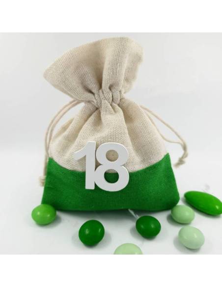 Sacchetto portaconfetti 18 in legno bianco