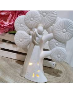 Bomboniere romantiche matrimonio albero sposi luce led
