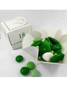 Scatolina portaconfetti bomboniere 18 anni a forma di fiore