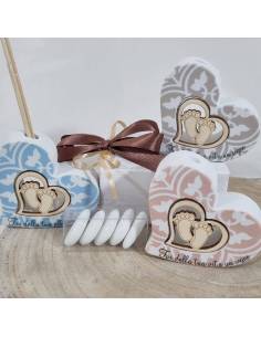 Bomboniere Battesimo profumatori cuore frasi Dolcicose Marinette