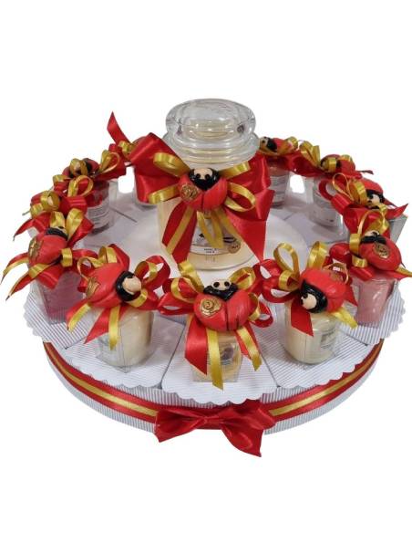 Candele bomboniere coccinelle magnete torta completa