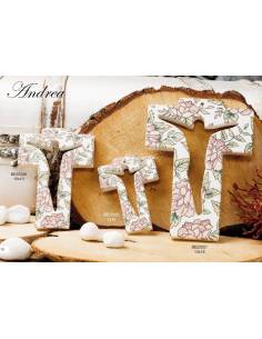 Dolcicose bomboniere tau decoro floreale collezione andrea