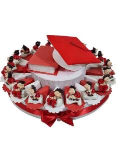 Torta bomboniere laurea coccinelle libro e pergamena