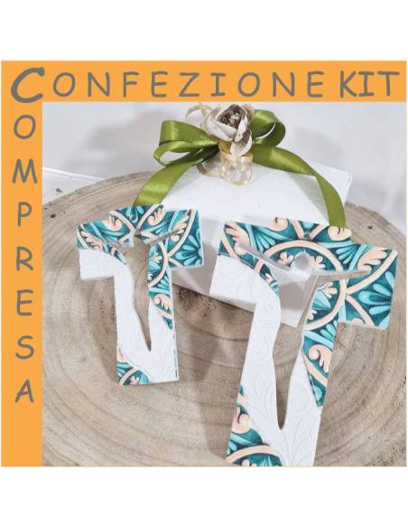 Dolcicose bomboniere Tau linea Cloette Gesù stilizzato