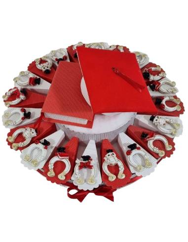 Torta bomboniere laurea fai da te staffa gufetti