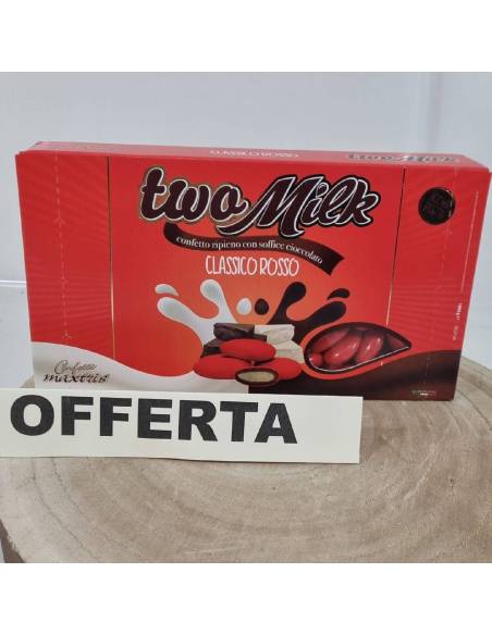 Confetti Maxtris Two Milk Rossi Classici al Cioccolato