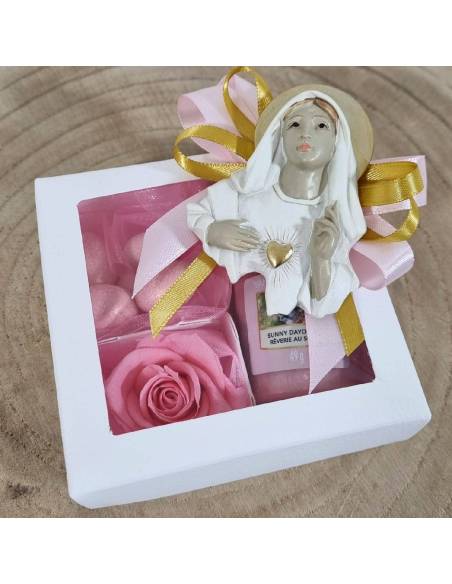 Candele bomboniere yankee rosa stabilizzata e calamita sacra