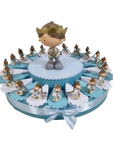 Torta bomboniere principe portachiavi con cavalluccio