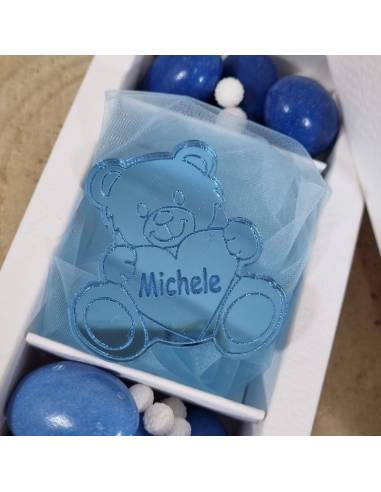 Bomboniere orsetto personalizzato magnete bimbo