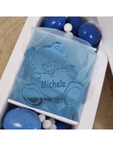 Bomboniere orsetto personalizzato magnete bimbo