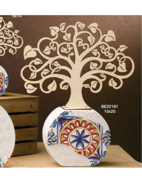 Regalo madrina Battesimo profumatore maioliche linea Clara