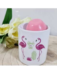 Bomboniere candele Yankee bruciatore cigni rosa