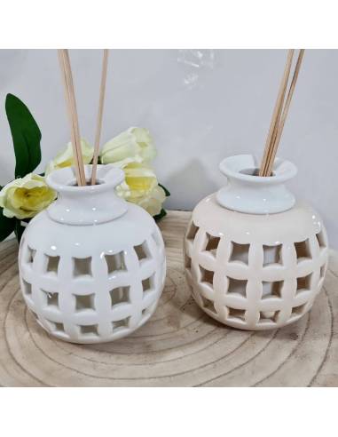 Bomboniera profumatore ambiente ceramica traforata