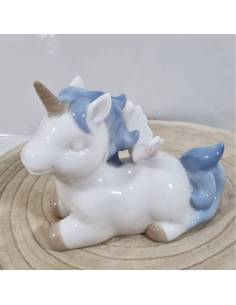 Bomboniere unicorno maschio ceramica porcellanata