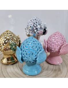 Pumo pugliese lampada luce led in ceramica vari colori