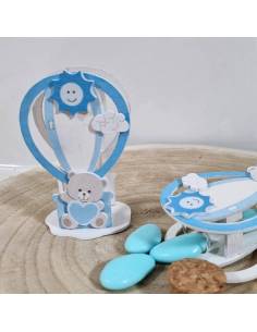 Economico scatoline portaconfetti nascita bimba orsetto legno