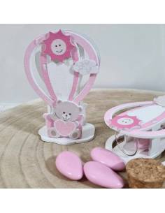 Economico scatoline portaconfetti nascita femmina orsetto legno