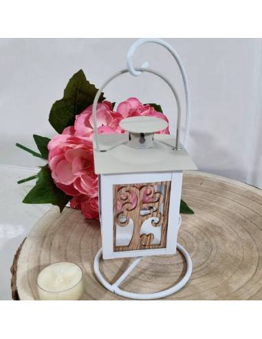 Bomboniere a lanterna albero della vita su stand candela Yankee