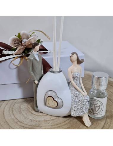 Bomboniere matrimonio profumatori sposi romantici cuore