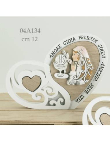 Bomboniere Comunione cuore frasi femmina