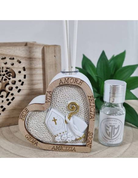 Bomboniere Cresima profumatori ambiente cuore frasi incise
