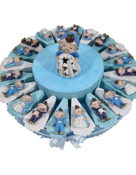 Torta bomboniere battesimo bimbo magnete sub