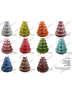 STRUTTURA TORTA BOMBONIERA 90 FETTE MONOCOLORE PORTACONFETTI FAI DA TE CONFEZIONE