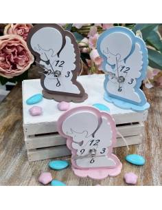 Bomboniere angeli orologio in legno in vari colori