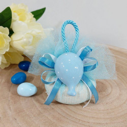 Saponette bomboniere Battesimo bimbo palloncino azzurro