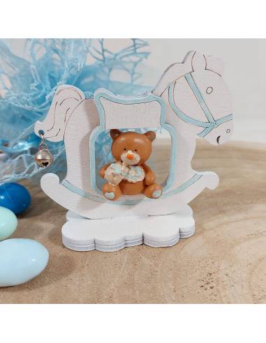 Originale bomboniere per battesimo orsetto cavalluccio
